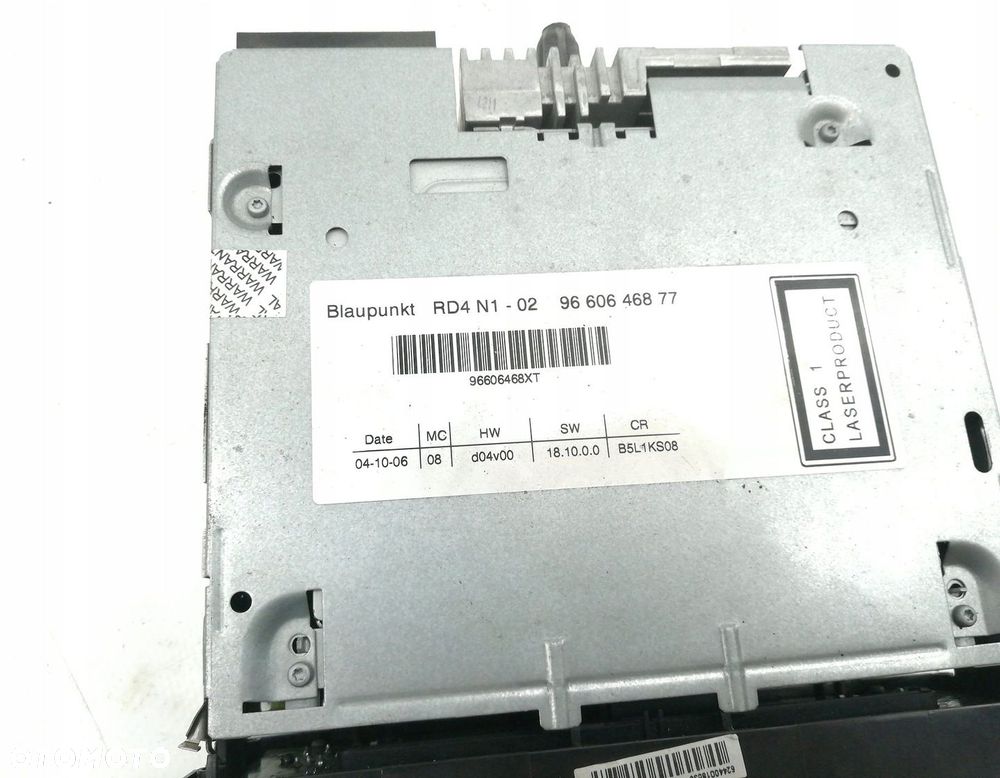 RADIO FABRYCZNE CD CITROEN C4 BLAUPUNKT 9660646877 - 3