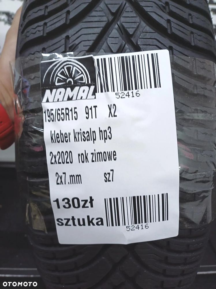 2x 195/65r15 kleber 2020 opony zimowe 7mm 52416 - 8