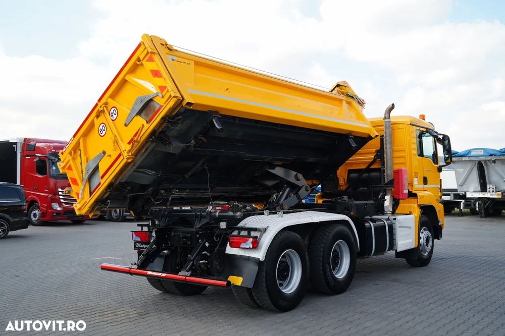 MAN TGS 33.440 / 6X4 / BASCULĂ 3 LATE / 2x REMORCĂ HIDRODOXICĂ / MEILLER KIPPER / MANUALĂ - 9