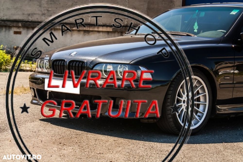 Bara Fata cu Grila Centrala Dubla Negru Lucios BMW seria 5 E39 (1995-2003) M5 Desi- livrare gratuita - 8