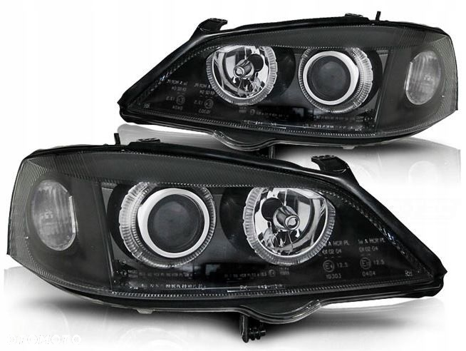 LAMPY Reflektory OPEL ASTRA G II  1998 - 2005 R DEPO Soczewki RINGI H7/H7 - 4