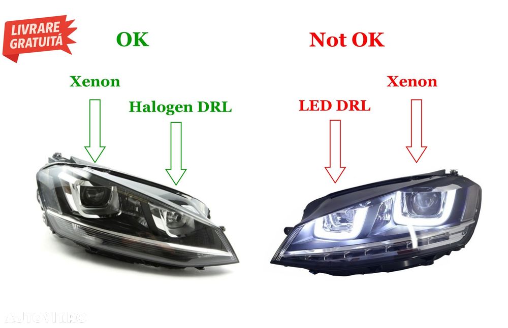 Faruri LEDriving Osram Full LED VW Golf 7 VII (2012-2017) Negru pentru Faruri Xeno- livrare gratuita - 10