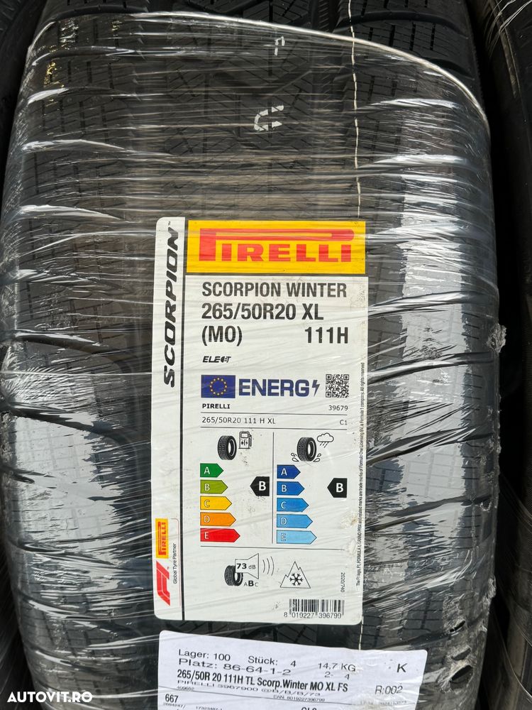 Vând 4 anvelope 265/50/20 Pirelli de iarnă noi cu MO - 2