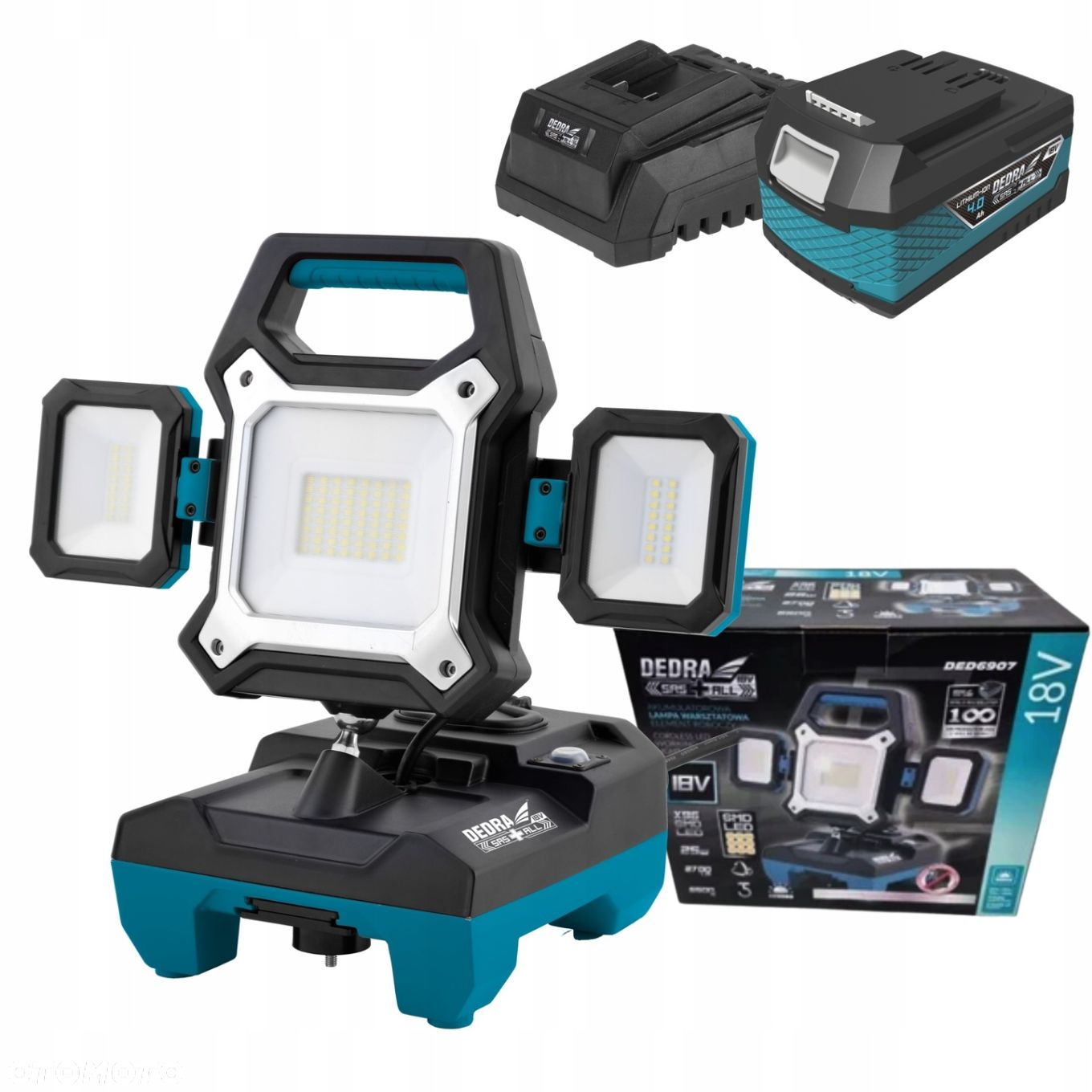 DEDRA LAMPA WARSZTATOWA AKU 18V 25W 2700LM 4Ah - 8