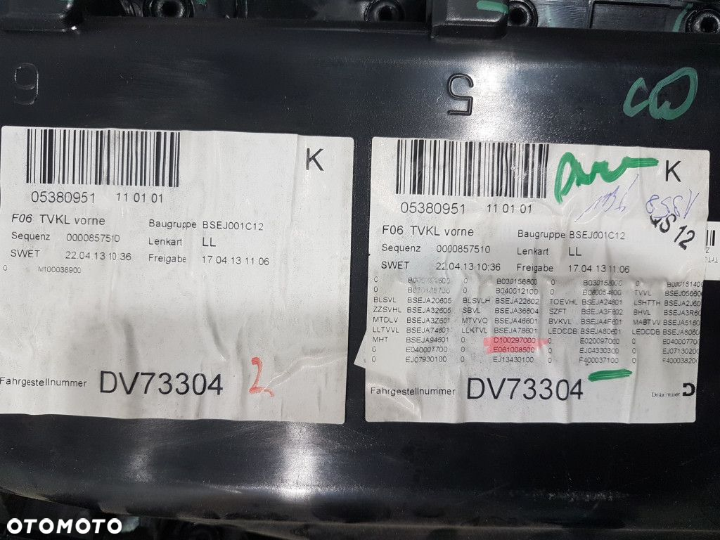 TAPICERKA DRZWI PRZÓD LEWE 105083580C BMW M6 F06 - 8