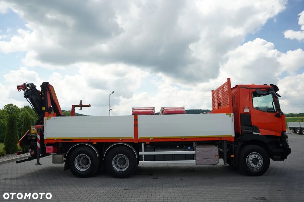 Renault C 430 / 6x4 / SKRZYNIOWY 6,5 M + HDS PALFINGER PK 18 002-EH C  / WYSÓW 12,5 M / STEROWANIE RADIOWE / ROTATOR / WIDŁY DO PALET - 9
