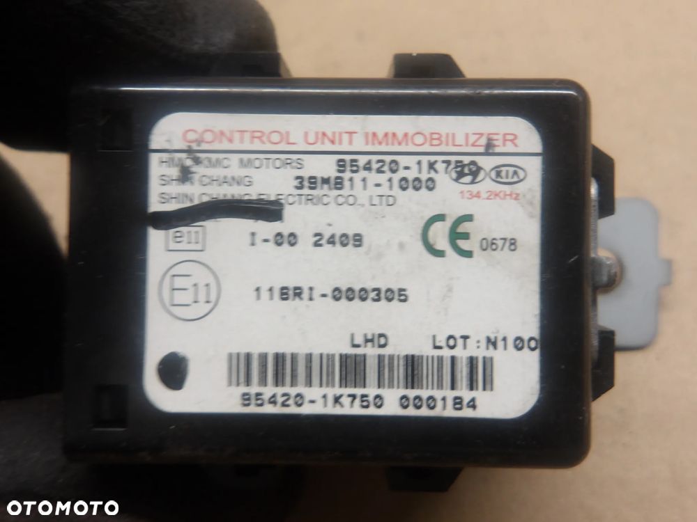 HYUNDAI IX20 1.4D MODUŁ IMMOBILIZERA 954201K750 - 4