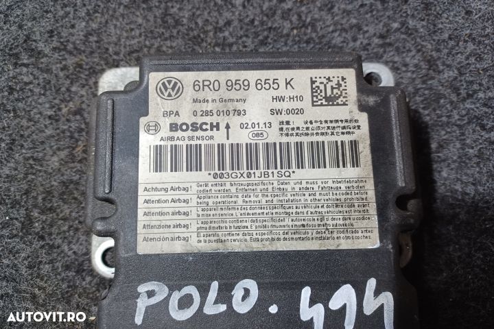 Calculator airbag 6R0959655K Volkswagen VW Polo 5 6R [2009 - 2015] Ha - 4