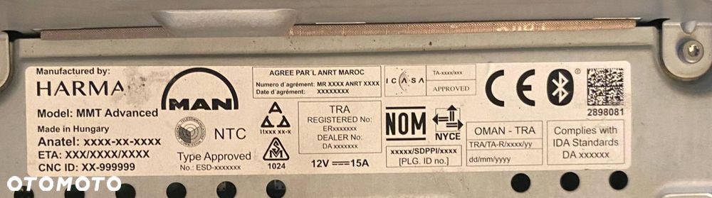 RADIO MAN NOWY MODEL EURO 6 81.28100-6031 - 5
