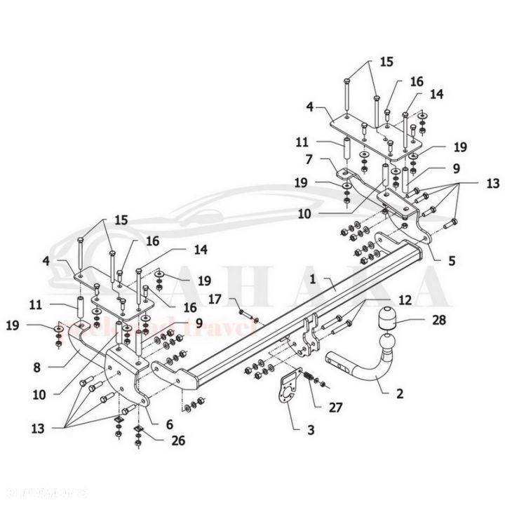 Hak Holowniczy Odkręcany Do Suzuki Sx4 Crossover Od 2006 (Tylko 4X4) - 2