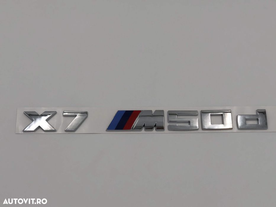 Emblema BMW X7M50d spate crom - 2