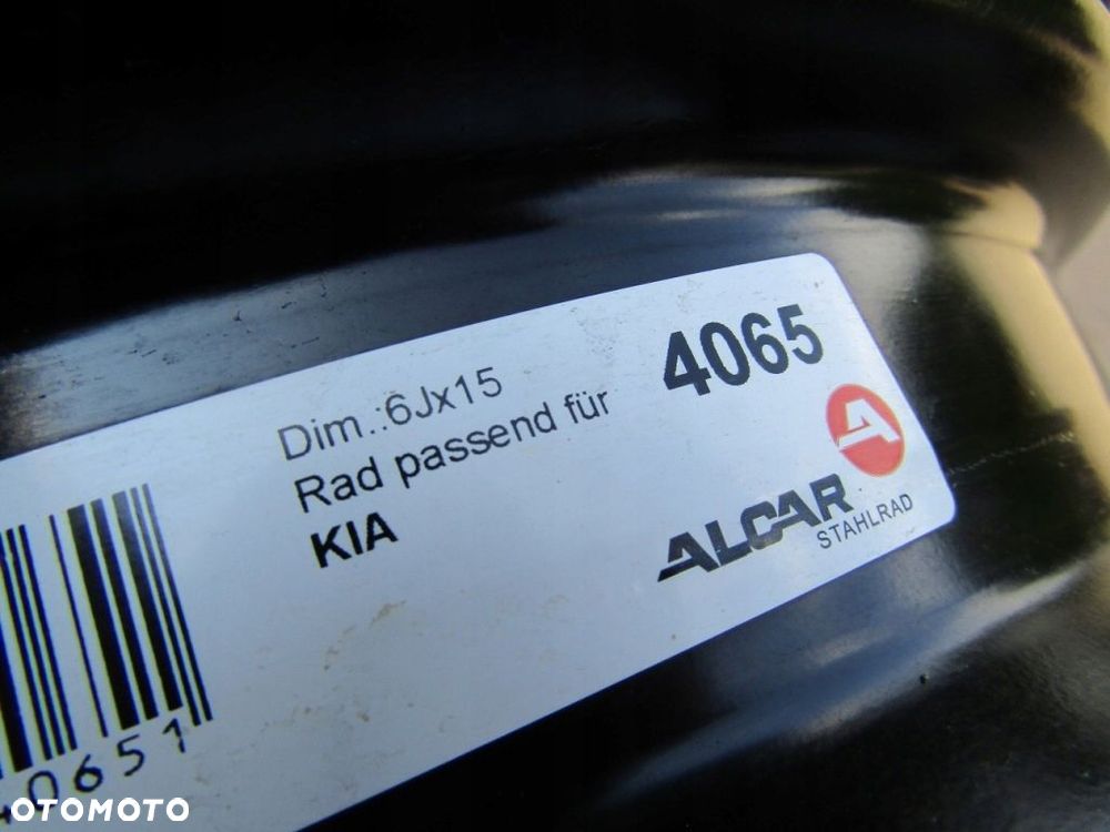 1x Felga 15 Kia Rio IV Stonic Hyundai i20 II 6j 4x100 ET46 / Alcar 4065 - 4