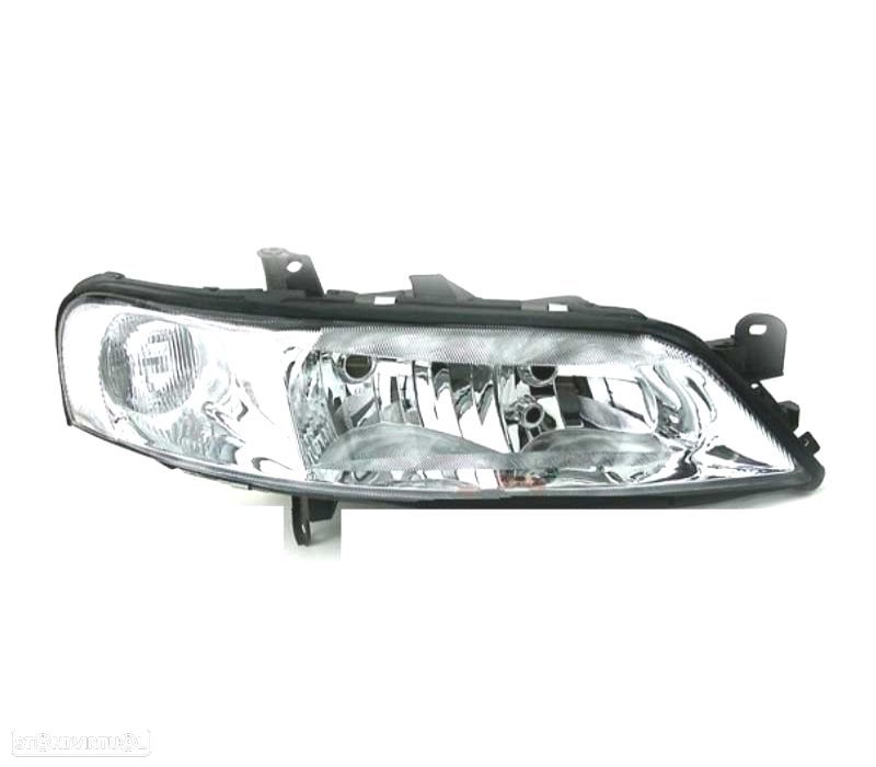 FARÓIS FRONTAIS PARA OPEL VECTRA B 99-02 FUNDO CROMADO - 4