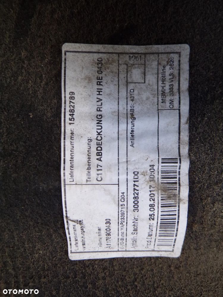 NADKOLE PRAWY TYŁ MERCEDES CLA A117 - 5