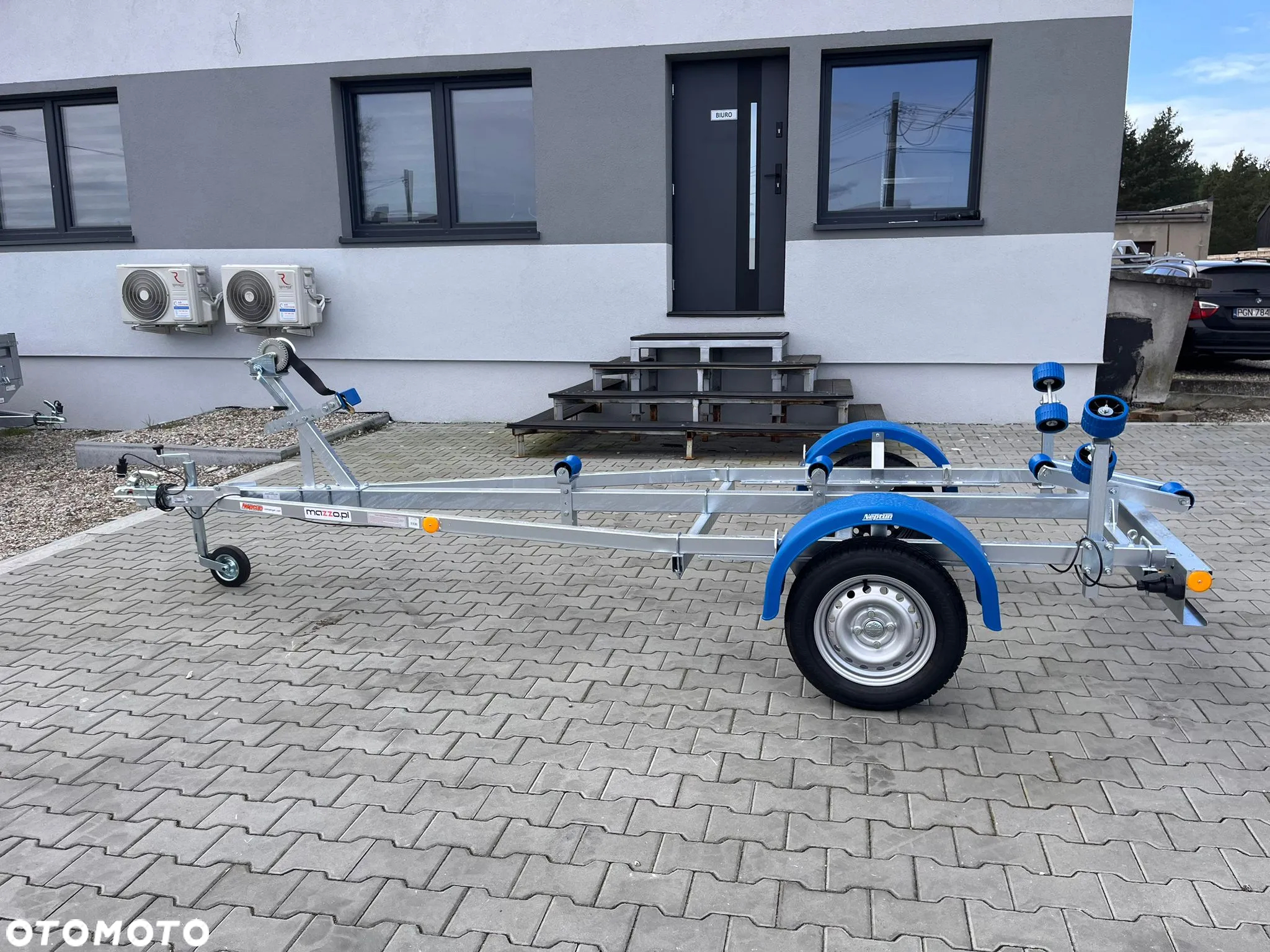 Neptun DOSTAWA! Przyczepka GN034 pod łódź do 5,5m NIEHAMOWANA Przyczepa podłodziowa z podwójnymi rolkami i kołyską! ŁOŻYSKA WODOODPORNE! Lekka, kat.B - 4