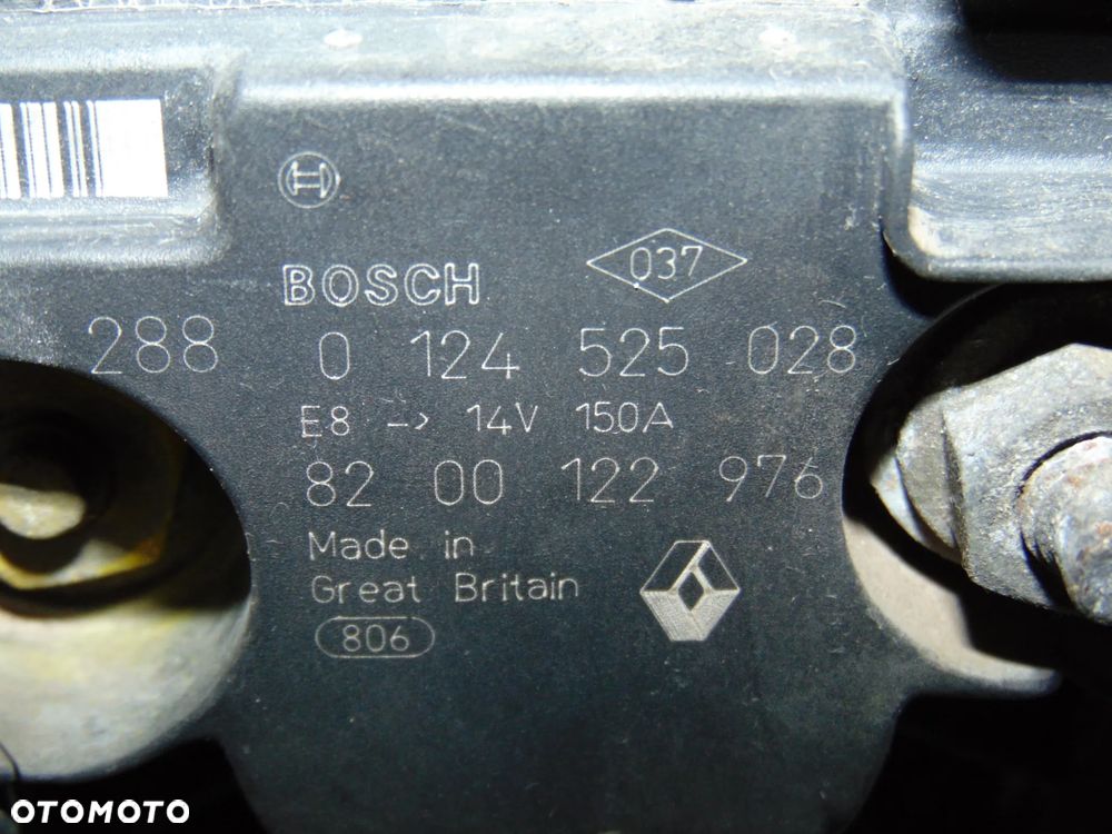 ORYGINAŁ alternator 0124525028 8200122976 Renault Megane Scenic 2 II 1.5 DCI diesel 02-09r - 11