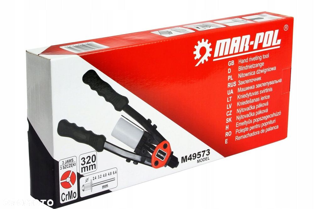 NITOWNICA DŹWIGNIOWA PROFI 2,4-6,4mm 380mm - 6