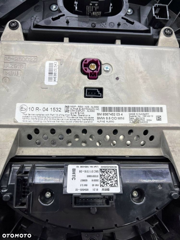 MINI F56 F55 MONITOR EKRAN WYŚWIETLACZ 9387452 - 11