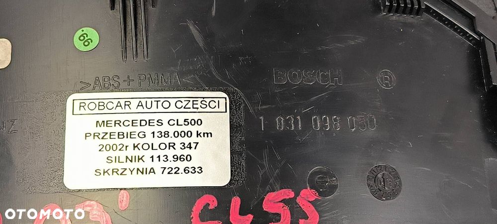 LICZNIK ZEGAR MERCEDES W215 1031098050 - 9