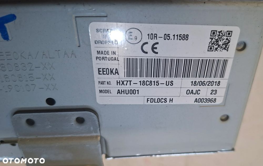 FORD ECOSPORT 18r RADIO HX7T-18C815-US - 2