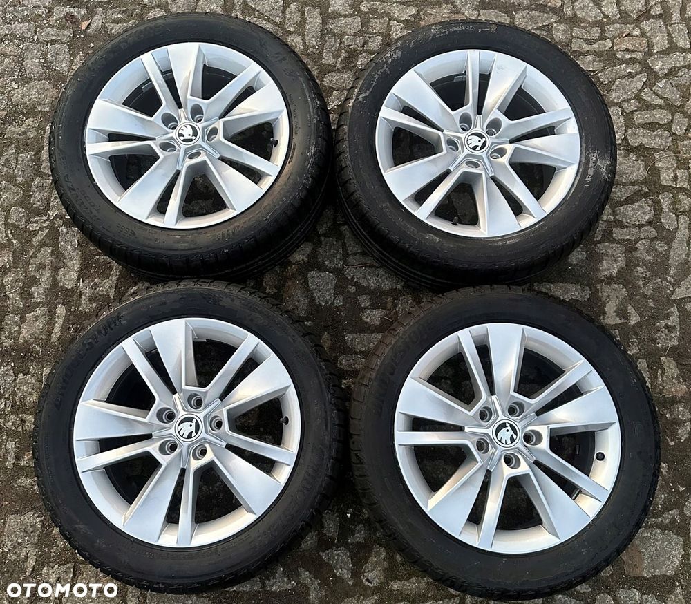 KOŁA ALU FELGI SKODA KAROQ 5X112 215 55 17 BRIDGESTONE 215 55 17 JAK NOWE Letnie - 1