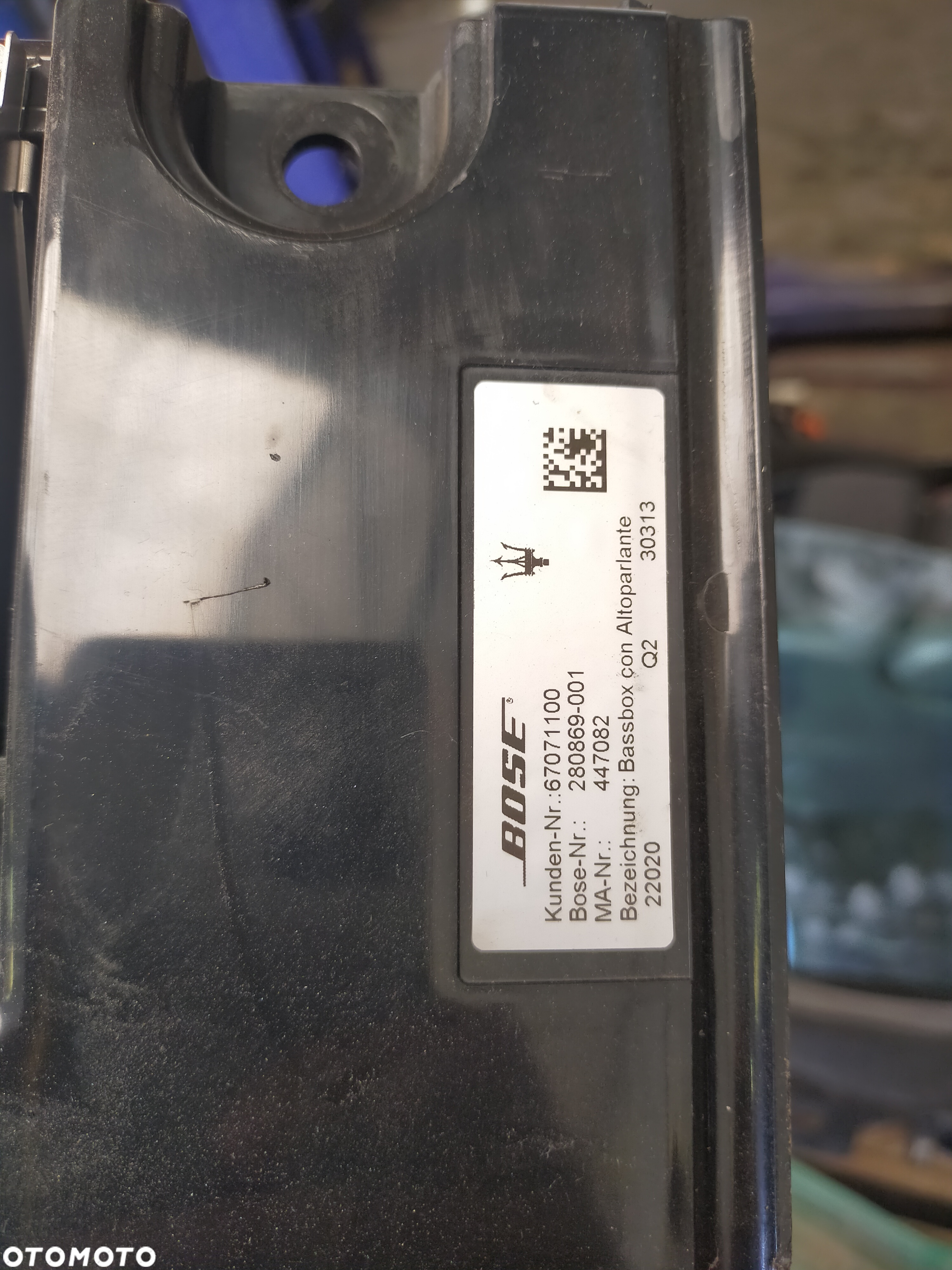Maserati Granturismo Subwoofer Głośnik Bose 67071100 - 2