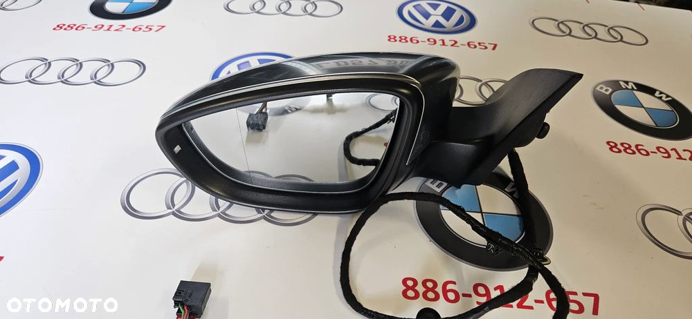VW SCIROCCO 1K8 LIFT R-LINE Kompletne lusterko lewe Lusterko kierowcy 9 KABLI 9 PIN EUROPA - 4