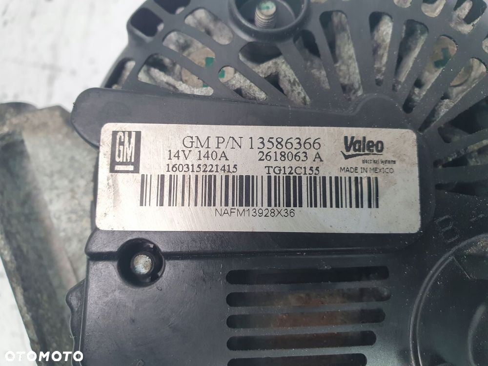 ALTERNATOR Opel Insignia B 1.6 CDTI valeo 13586366 TG12C155 140A - 2