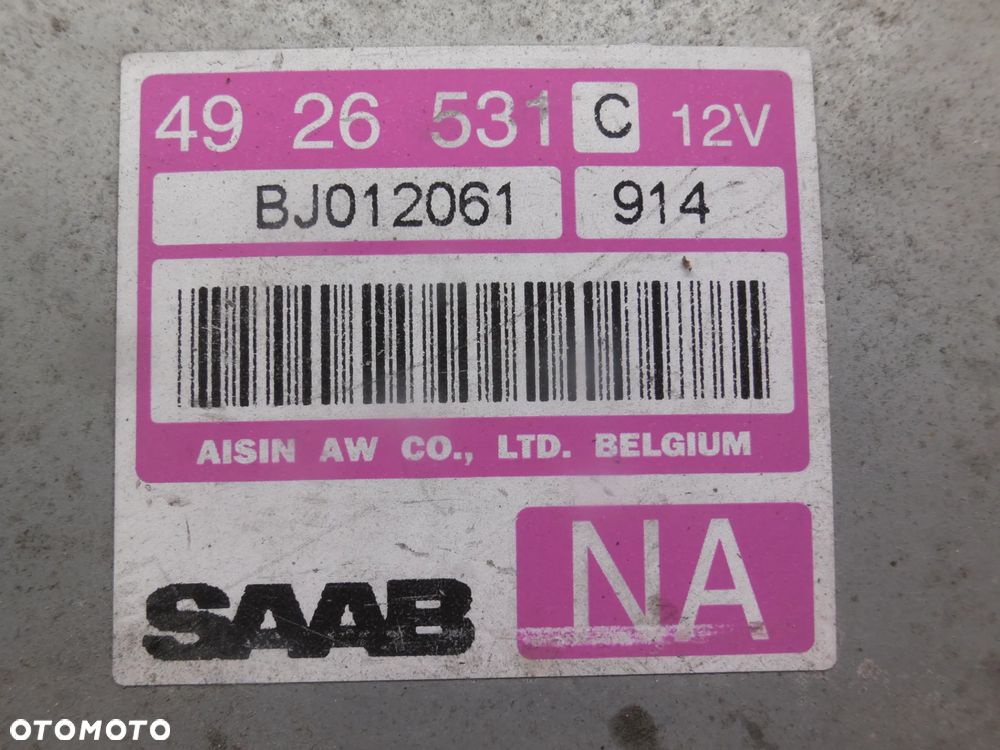 SAAB 9-5 3,0T V6 200KM KOMPUTER STEROWNIK SKRZYNI BIEGOW 4926531C - 2