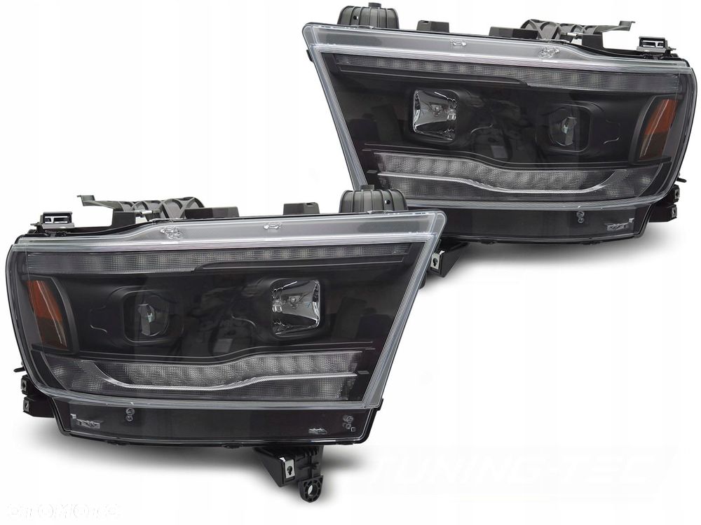 Reflektory Lampy kpl Diody Soczewka Black Czarne Dodge Ram V 5 1500 2019-24 - 1