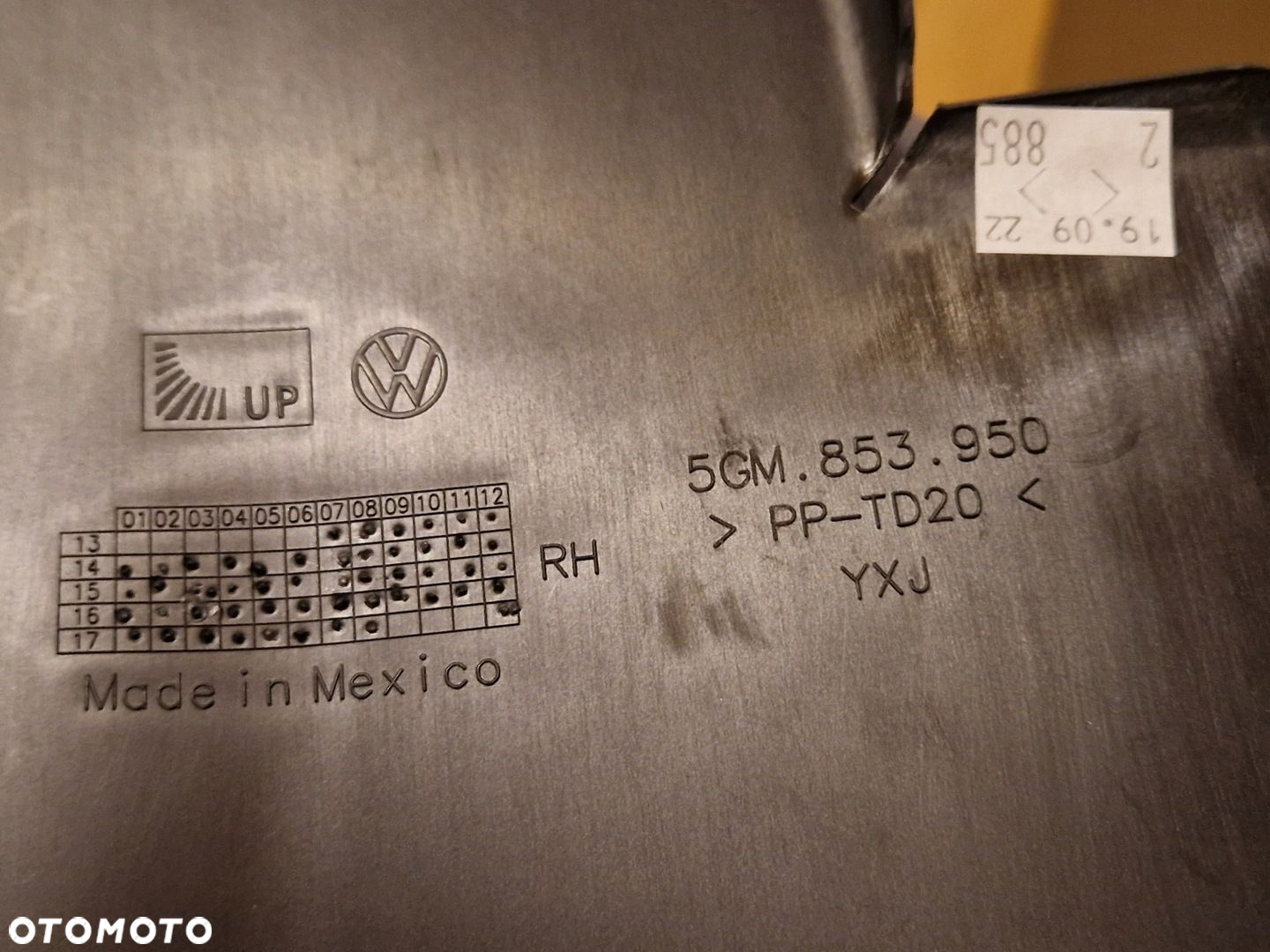 Golf 7 VII GTI Dolot kierownica wlot powietrza w zderzak 5GM853950 NOWY OE - 3