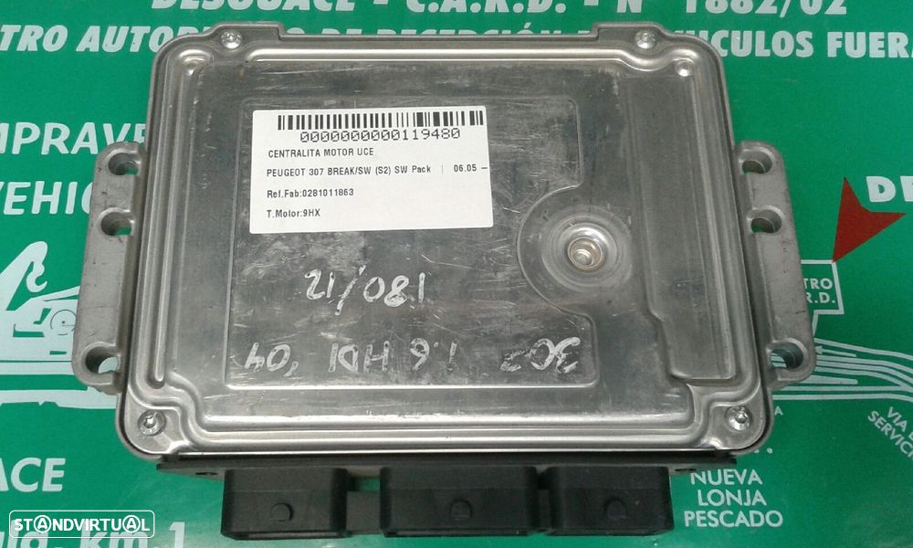CENTRALINA MOTOR UCE PEUGEOT 307 BREAK 2006 -0281011863 - 4