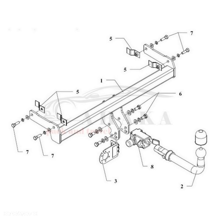 Hak Holowniczy Automat Do Vw Volkswagen Caddy Pick-Up 1996-2000 - 3