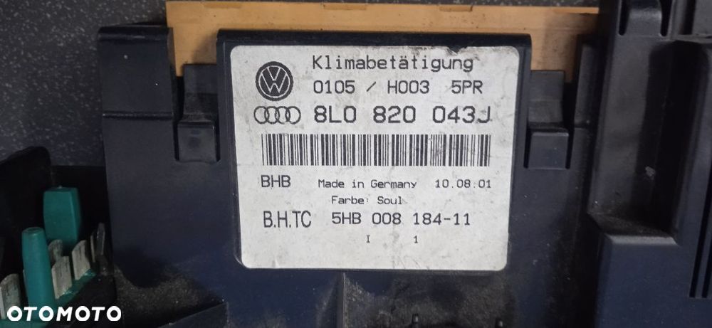 Panel Klimatronik Audi A3 S3 LIFT 8L0820043J 00-03 - 3