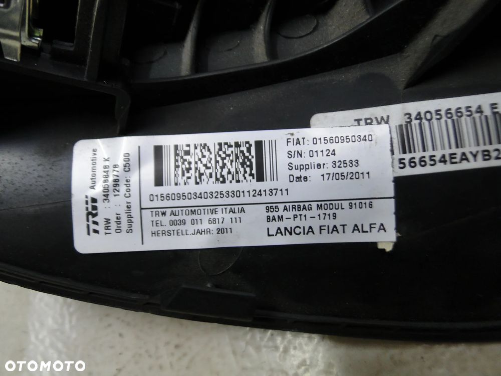 ALFA ROMEO MITO DESKA KONSOLA PODUSZKI AIRBAG PASY SENSOR KOMPLET ORYGINAŁ EUROPA - 20