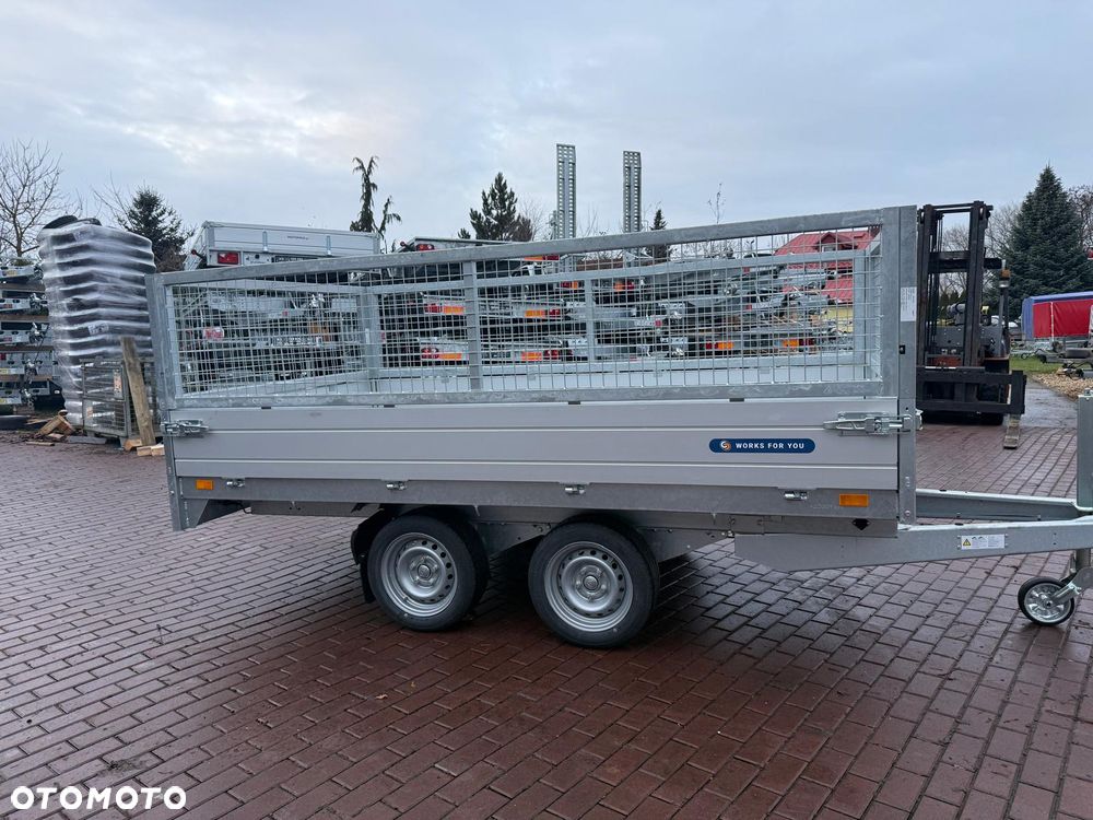 Saris Przyczepa Kiprowana Saris Tipper K1 306 170 2700 2 + nadstawki siatkowe 306x170x30cm 2 osie DMC 2700kg WYPRZEDAŻ! - 7