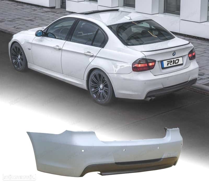 PARA-CHOQUES TRASEIRO BMW E90 05-11 PDC LOOK M - 1