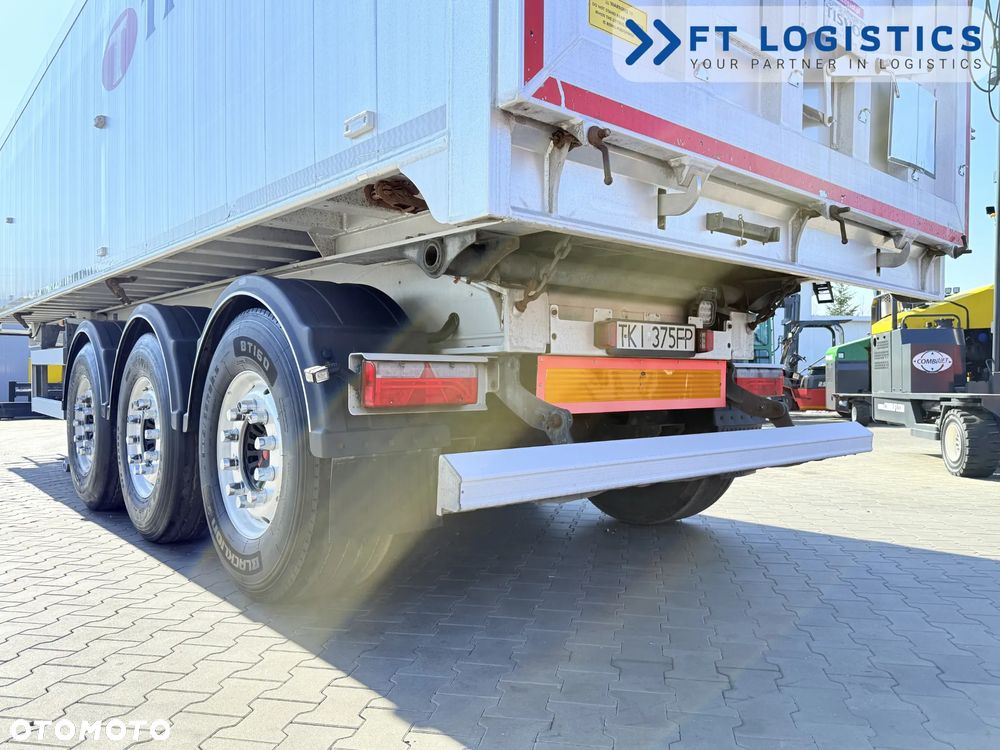 Tisvol TISVOL 2SNA | SAF | KLAPA + SZYBER DO ZSYPU | 43m3 | CAŁA ALUMINIOWA | MASA WŁASNA 5240 KG | PODNOSZONA PIERWSZA OŚ | ALUFELGI - 23