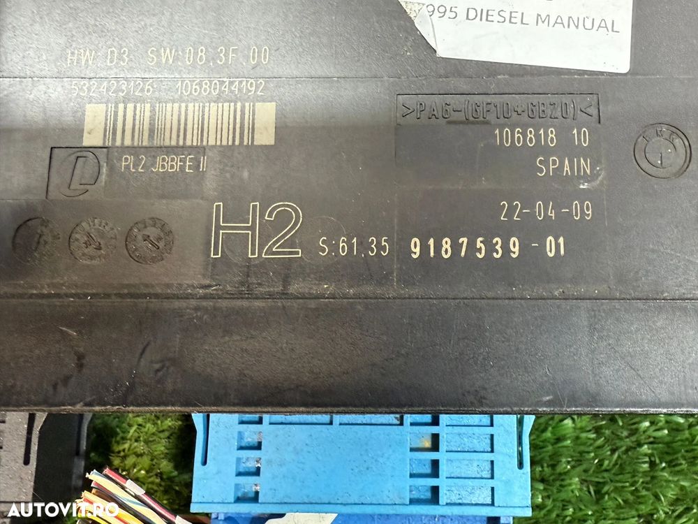 BCM MODUL CALCULATOR CONFORT BMW 118D SERIA 1 E87 LCI 2.0 DIESEL 2009 COD OEM 918753901 9187539 2005-2013 - 7