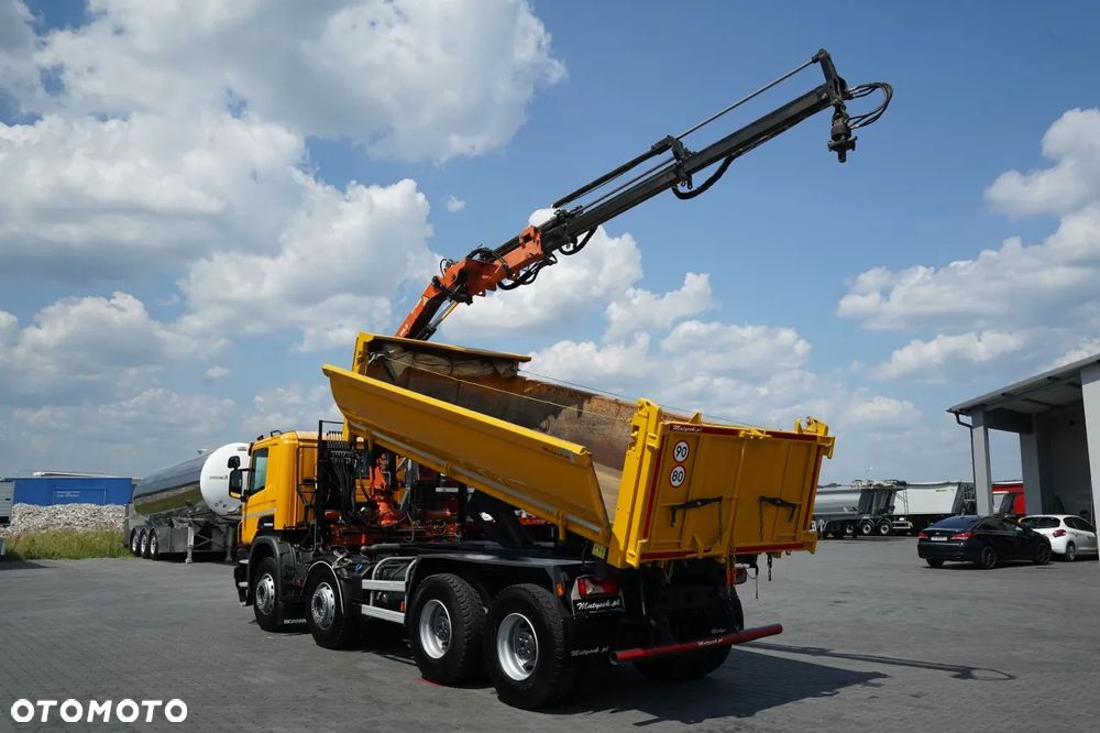Scania P 410 / 8x4 / WYWROTKA - 6 M + HDS ATLAS 116.3  / ROTATOR / EURO 6 / - 5