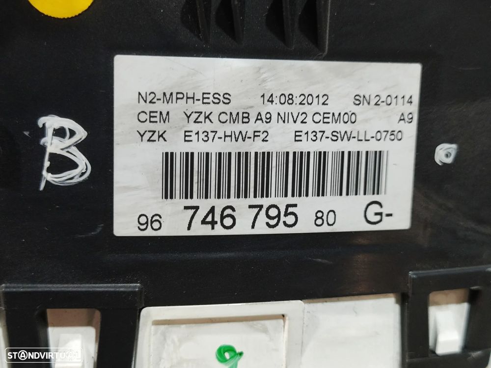 Quadrante painel de instrumentos Peugeot 208 Mk1 1 - 8