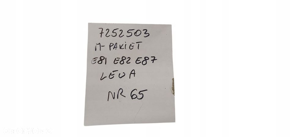 Bmw E81 E82 E87 Daszek Osłona Przeciwsłoneczna Lewa M-Pakiet 7252503 Nr 65 - 5