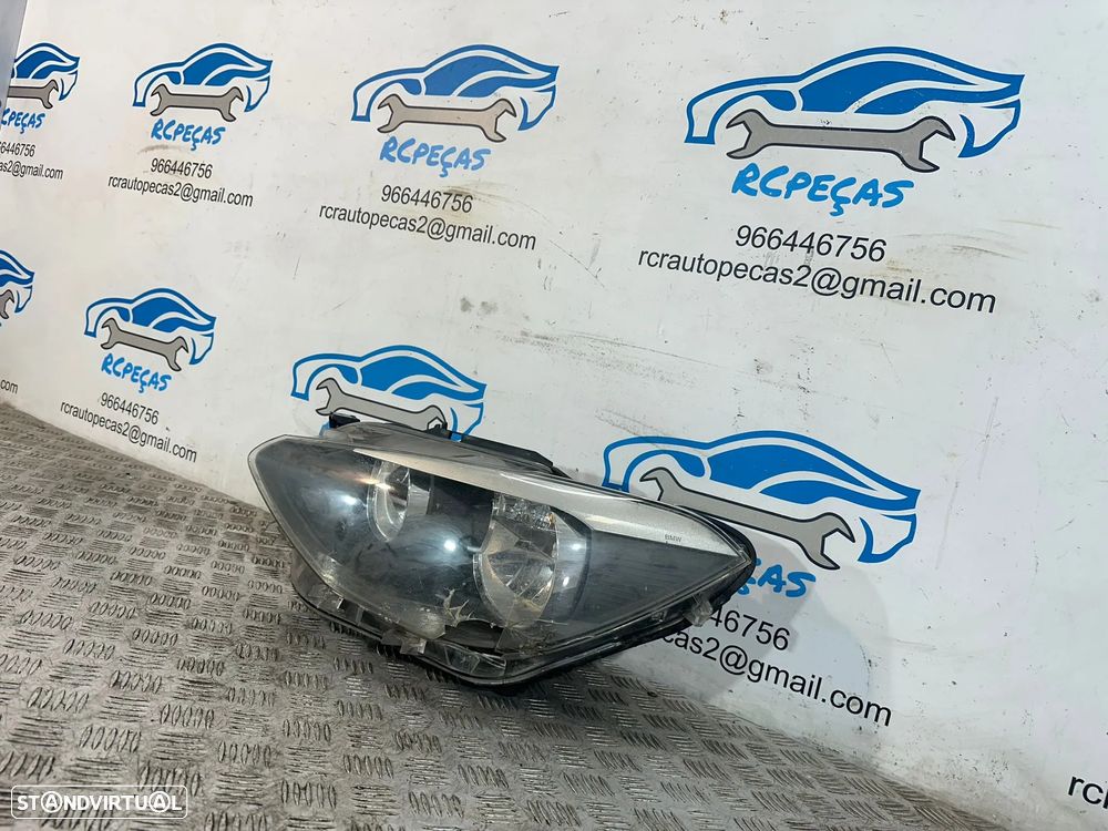 .Conjunto Oticas Farois Frontal Frente Esquerda Halogenio Original BMW Serie 1 F20 5 Portas F21 3 Portas 7229685 7229686 2012 - 2015 - 12