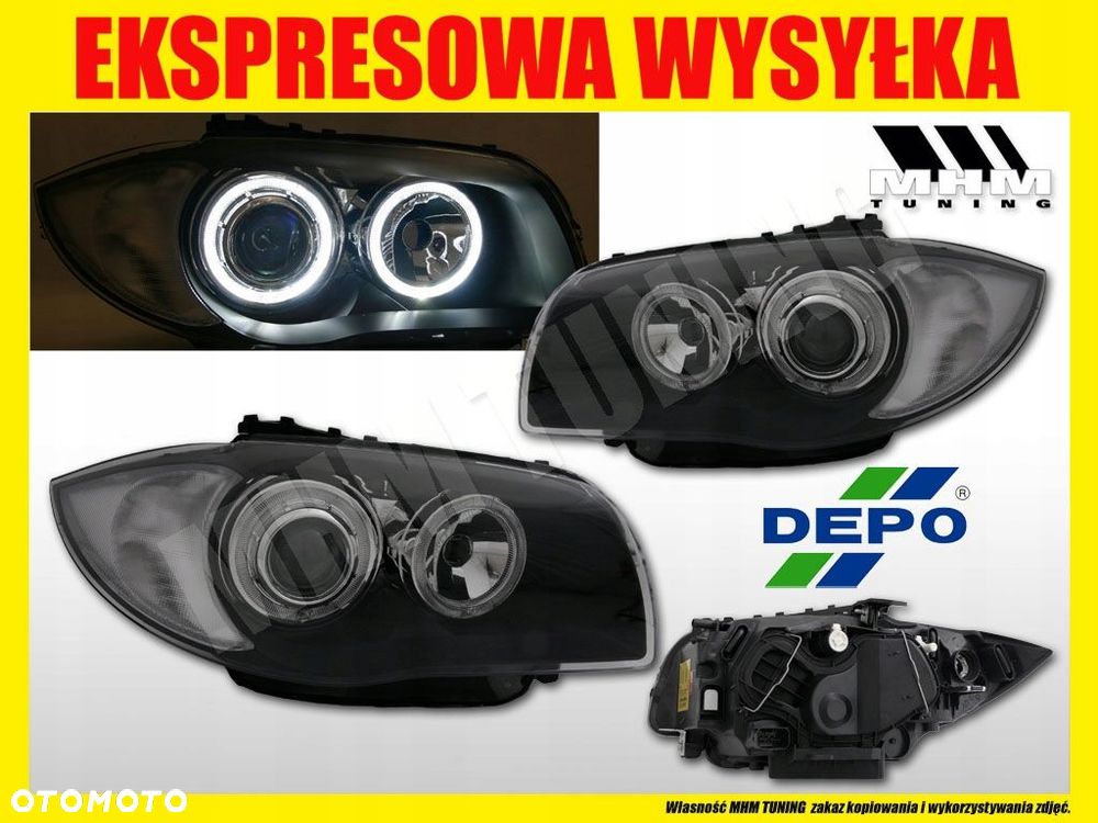 Reflektor Lampa kpl Ringi Angel Eyes Led Diody Tuning Bmw 1 e81 e82 e87 e88 - 2