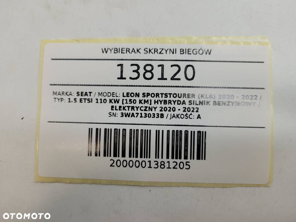WYBIERAK LEWAREK SKRZYNI BIEGÓW SEAT LEON IV 3WA713033B - 9