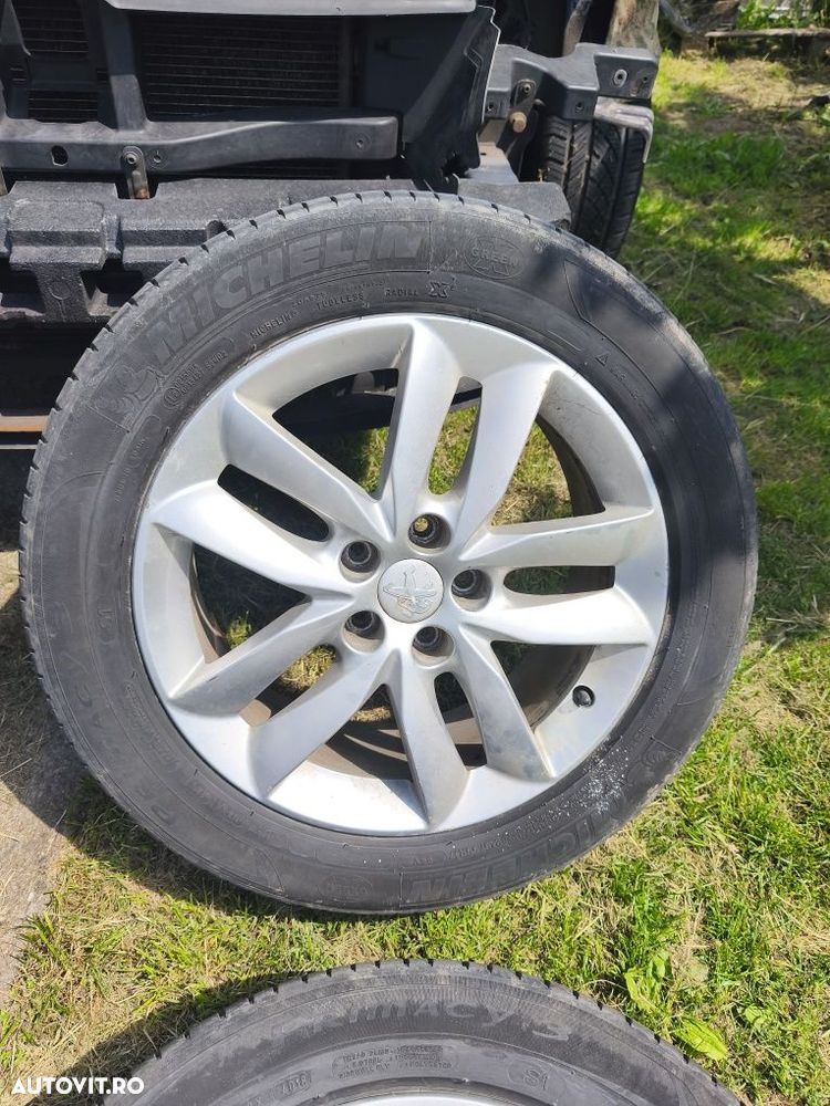 Jante Aliaj R17 Peugeot 508 cu anvelope de vară 215 55 R17 Cod OEM 9671401380 - 7