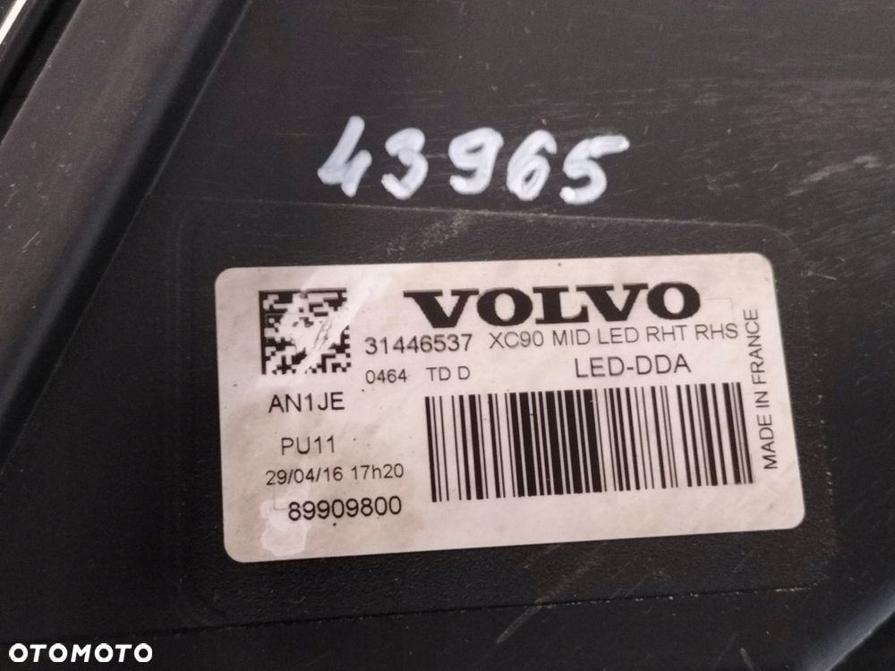lampa przednia reflektor prawa volvo xc90 xc-90 ii 15- full led - 9
