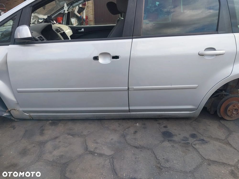 Drzwi lewe przód przednie lewe tylne Ford C-Max MK1 O3 SREBRNE KOMPLETNE lusterko podnośnik silniczek mechanizm szyb listwa szyba klamka zamek boczek - 1