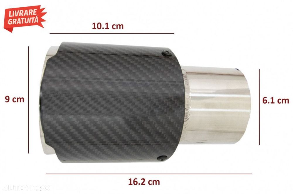 Toba Ornament Sistem de evacuare Carbon Fiber Finisaj Lucios Inlet 6.1 - 3