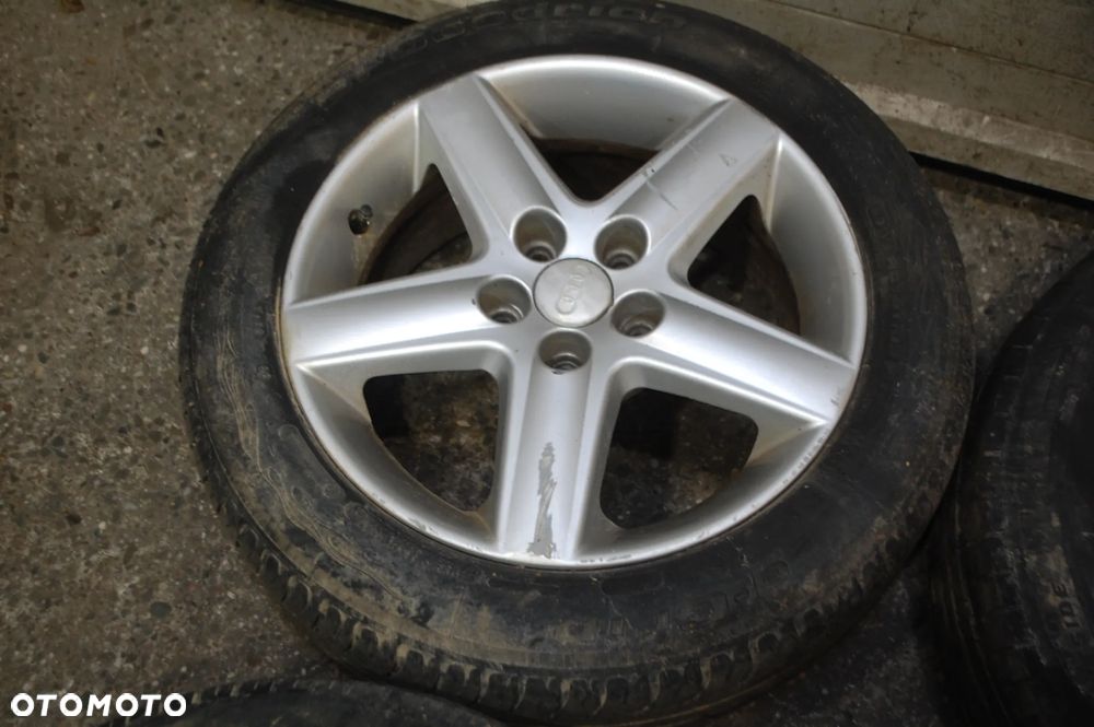 FELGI ALUMINIOWE + OPONY LETNIE 5X112 205/55R16 ET42 7J AUDI A4 B6 B7 A6 C6 SEAT SKODA VW - 5